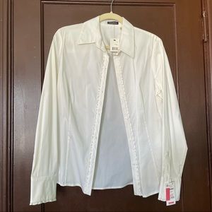 NWT Tahari White Button Down